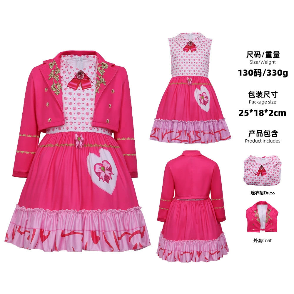 Descendants Wicked Wonderland  Red Princess Cosplay Costume Halloween Full Suit