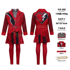 Descendants Wicked Wonderland Red Queen Cosplay Costume Halloween Full Suit