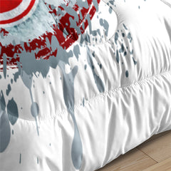 Detroit Hockey Red Wings Comforter Pillowcases 3PC Sets Blanket All Season Reversible Quilted Duvet