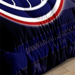 Edmonton Hockey Oilers Comforter Pillowcases 3PC Sets Blanket All Season Reversible Quilted Duvet