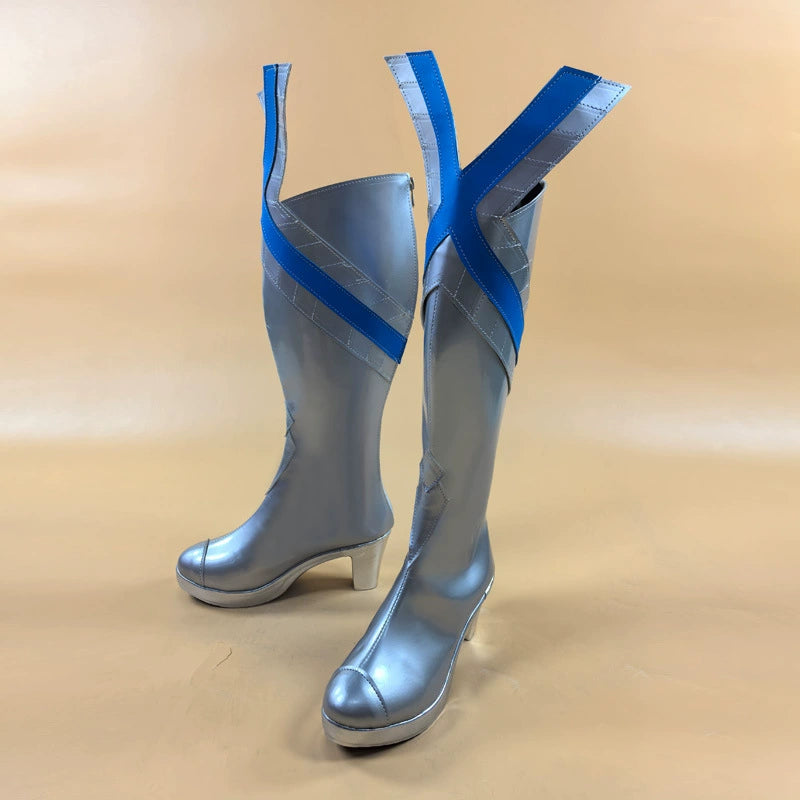 Superhero Marvel Rivals ‌Emma Frost White Queen Cosplay Shoes Boots Customized
