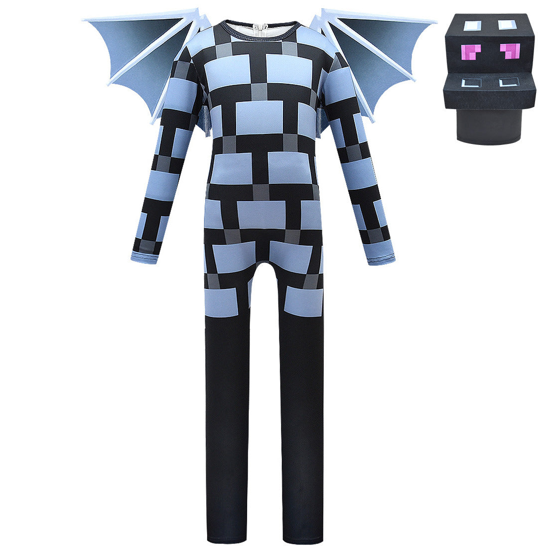 Ender Dragon Cosplay Costume for Boys Girls Bodysuit Halloween Fancy Jumpsuits