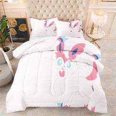 Fennekin Comforter Pillowcases 3PC Sets Blanket All Season Reversible Quilted Duvet