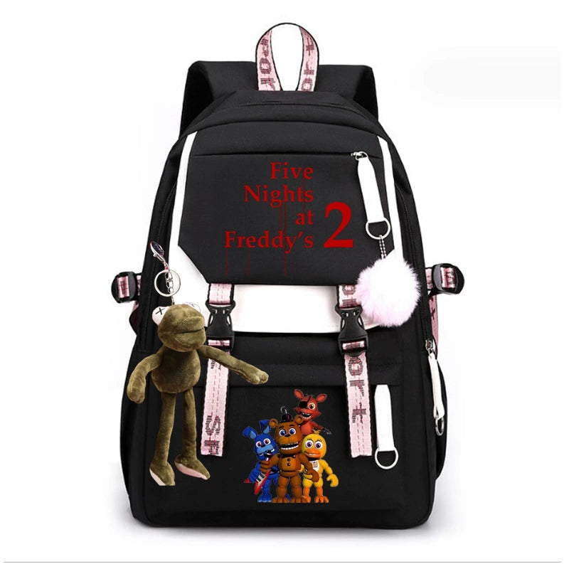 Five Nights At Freddys Waterproof Backpack School Notebook Travel Bags USB Charging