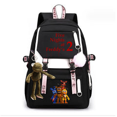 Five Nights At Freddys Waterproof Backpack School Notebook Travel Bags USB Charging