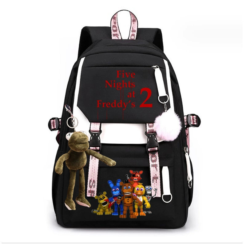 Five Nights At Freddys Waterproof Backpack School Notebook Travel Bags USB Charging