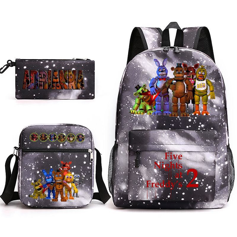 Five Nights At Freddys Schoolbag Backpack Shoulder Bag Pencil Case set for Kids Students
