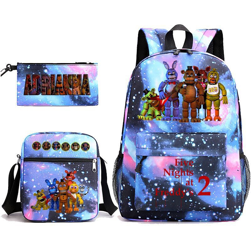 Five Nights At Freddys Schoolbag Backpack Shoulder Bag Pencil Case set for Kids Students