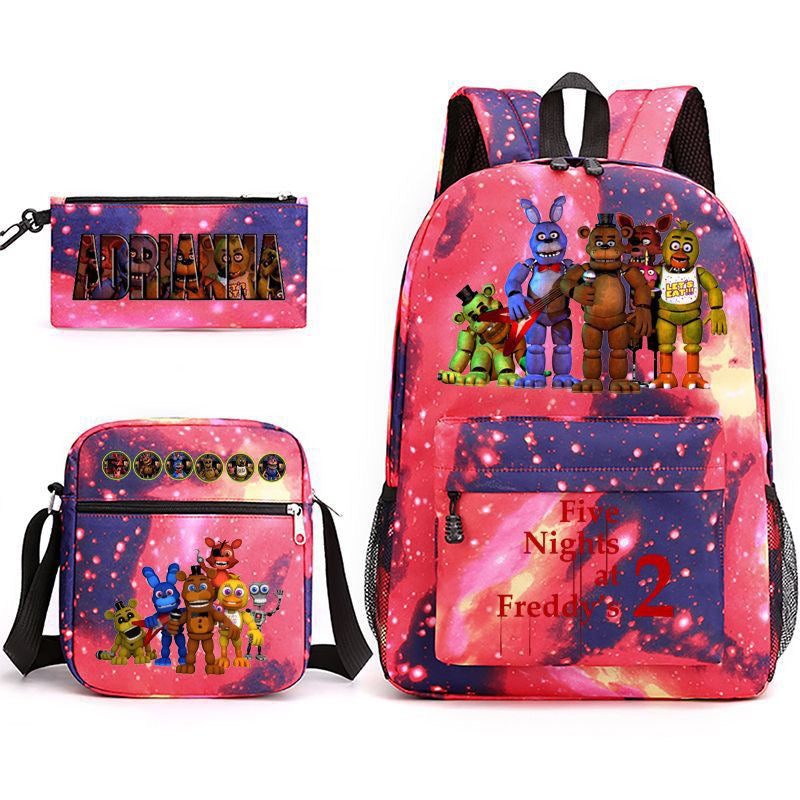 Five Nights At Freddys Schoolbag Backpack Shoulder Bag Pencil Case set for Kids Students