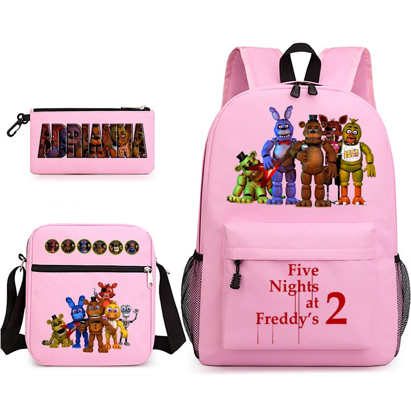 Five Nights At Freddys Schoolbag Backpack Shoulder Bag Pencil Case set for Kids Students
