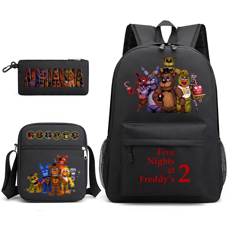 Five Nights At Freddys Schoolbag Backpack Shoulder Bag Pencil Case set for Kids Students