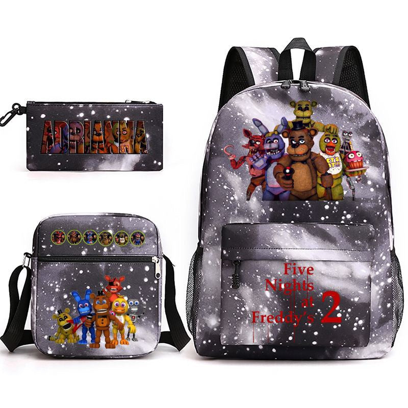Five Nights At Freddys Schoolbag Backpack Shoulder Bag Pencil Case set for Kids Students