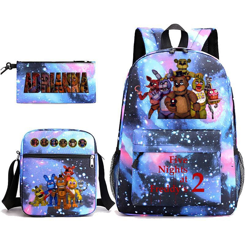 Five Nights At Freddys Schoolbag Backpack Shoulder Bag Pencil Case set for Kids Students
