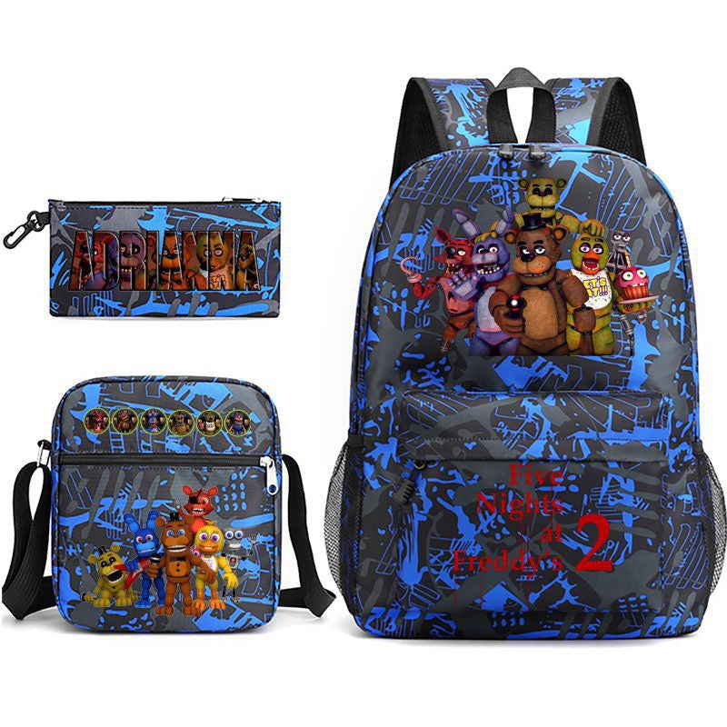 Five Nights At Freddys Schoolbag Backpack Shoulder Bag Pencil Case set for Kids Students