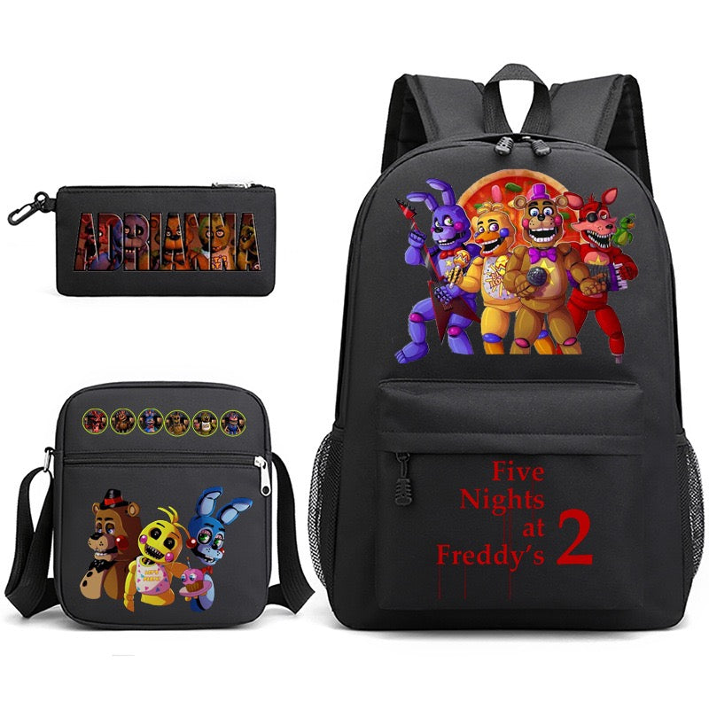 Five Nights At Freddys Schoolbag Backpack Shoulder Bag Pencil Case set for Kids Students