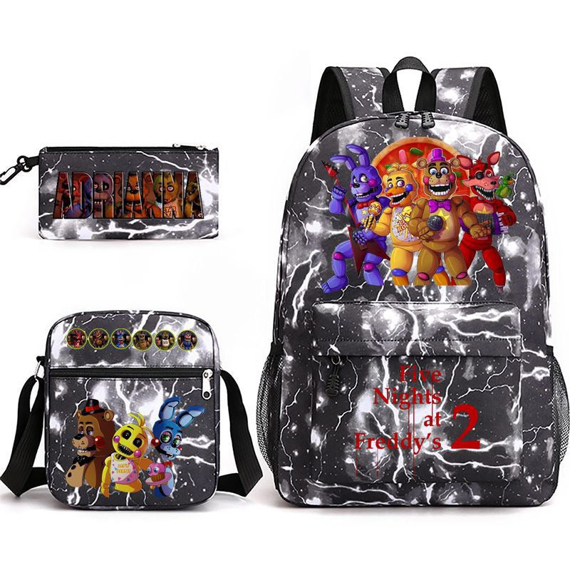 Five Nights At Freddys Schoolbag Backpack Shoulder Bag Pencil Case set for Kids Students