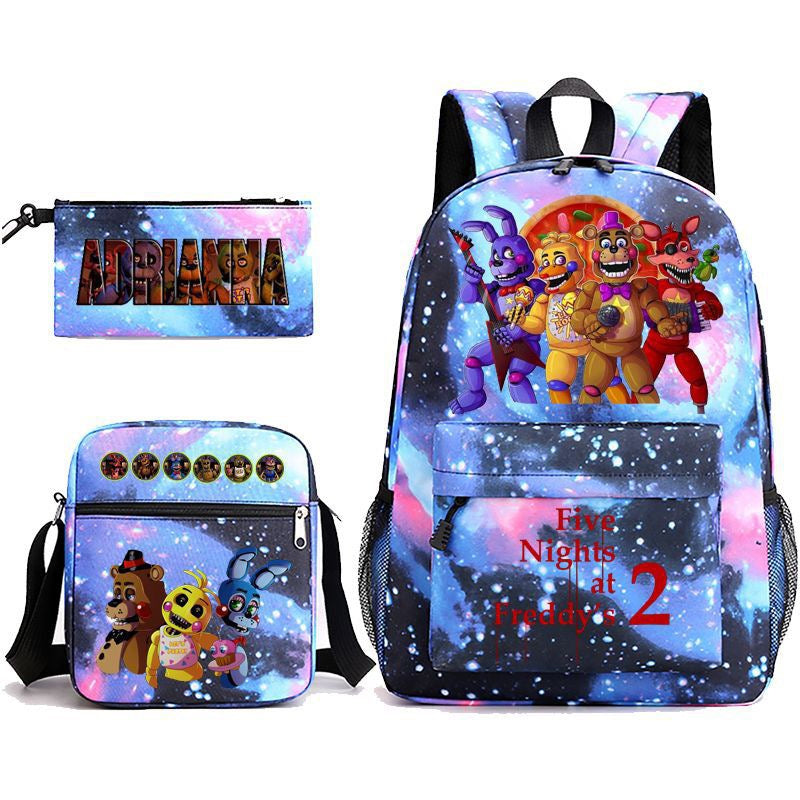 Five Nights At Freddys Schoolbag Backpack Shoulder Bag Pencil Case set for Kids Students