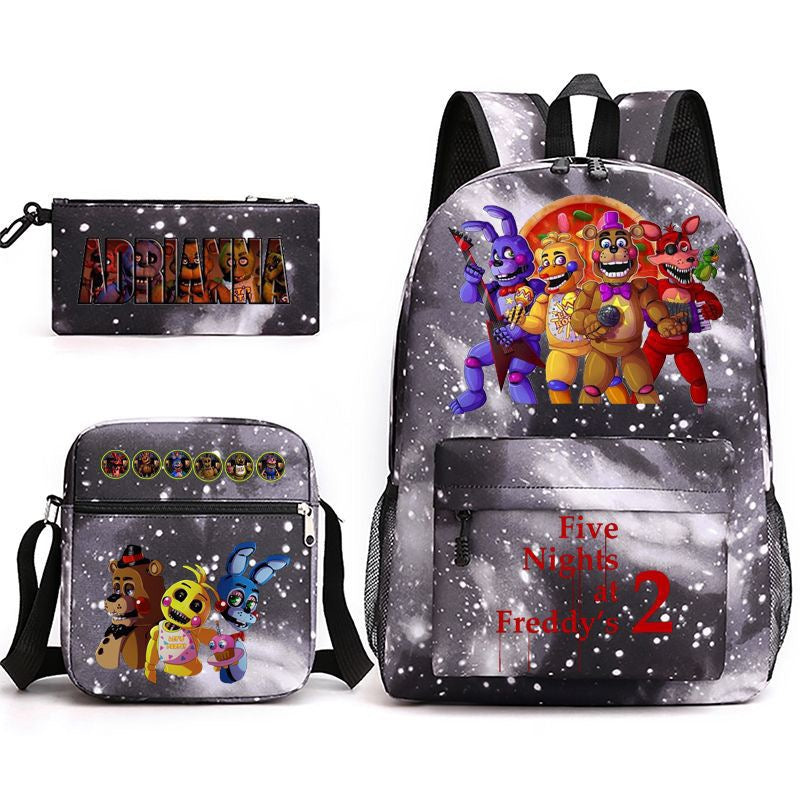 Five Nights At Freddys Schoolbag Backpack Shoulder Bag Pencil Case set for Kids Students