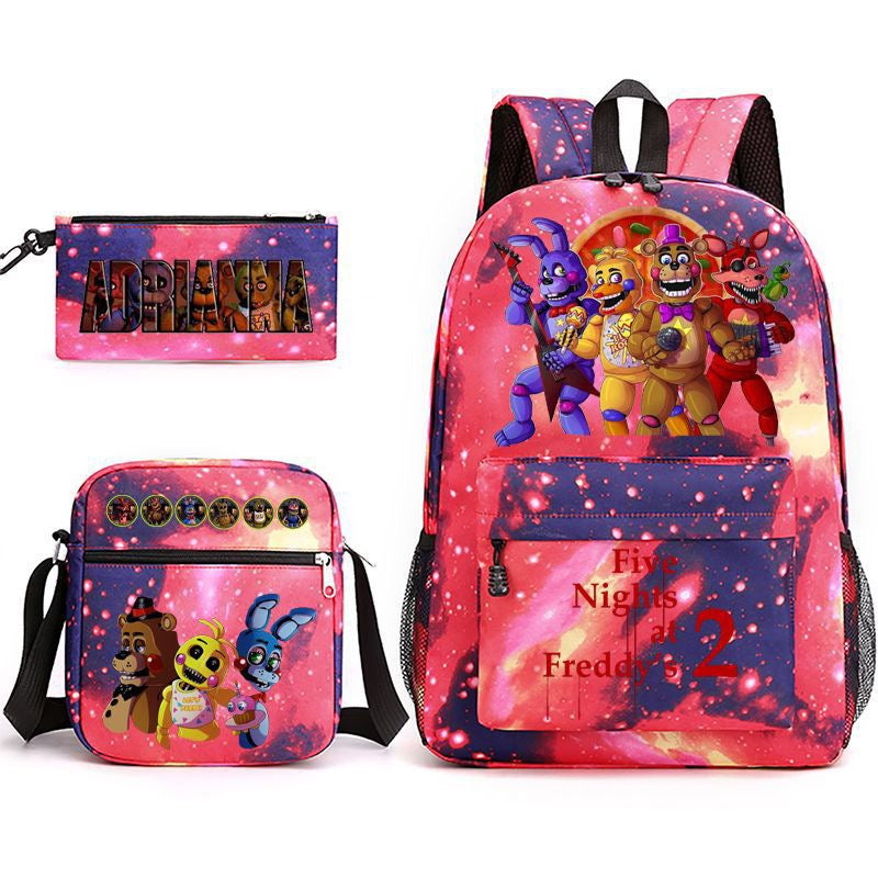 Five Nights At Freddys Schoolbag Backpack Shoulder Bag Pencil Case set for Kids Students