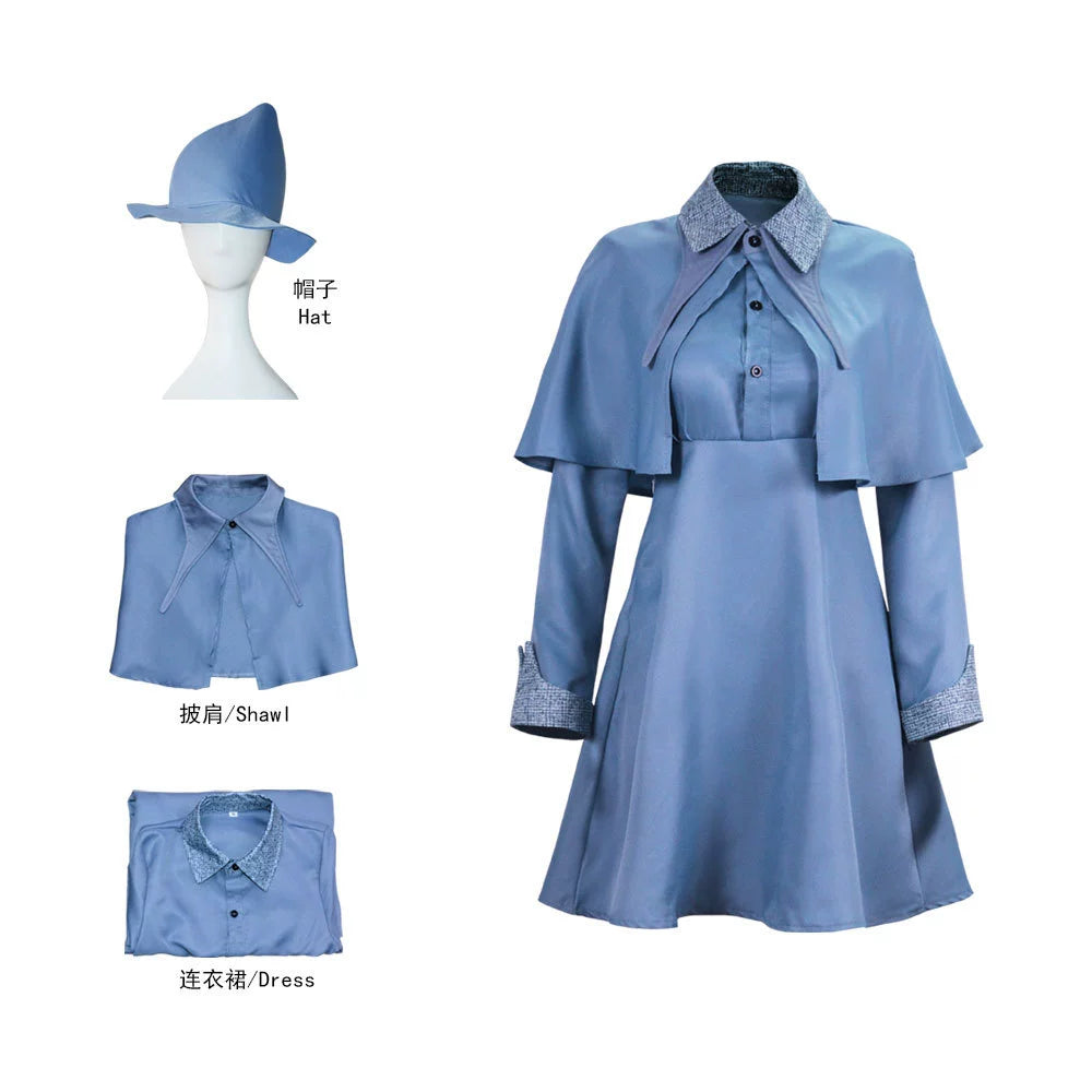 Fleur Delacour Cosplay Costume Beauxbatons School Uniform Suit for Kids Adults