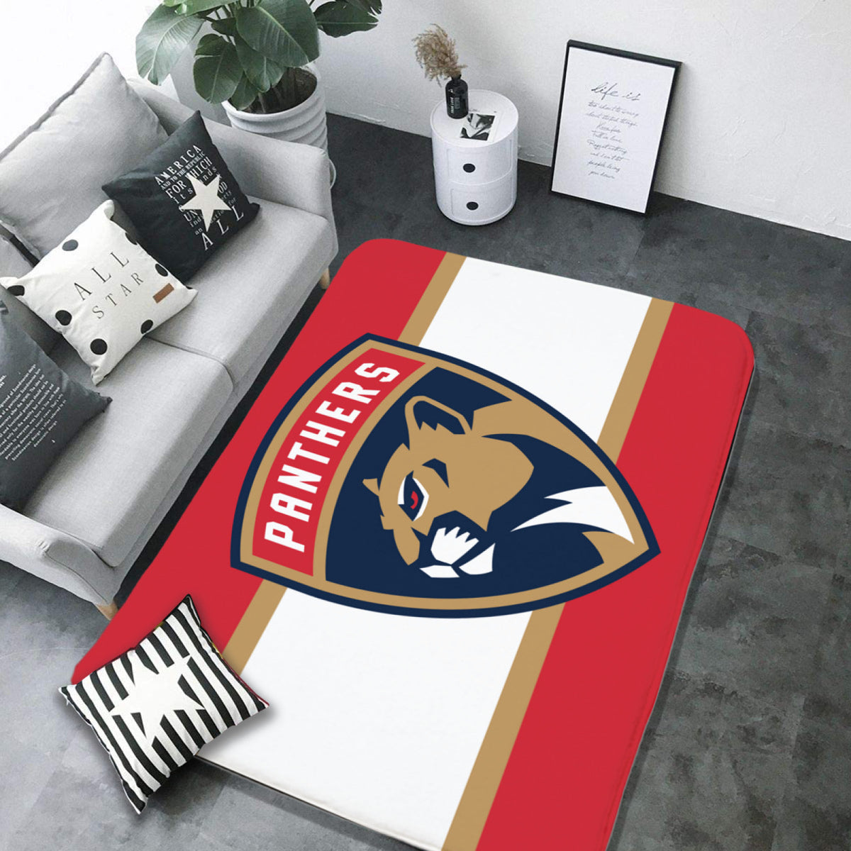 Florida Panthers Hockey Rugs Bedroom Living Room Bathroom Carpet Mat Rug