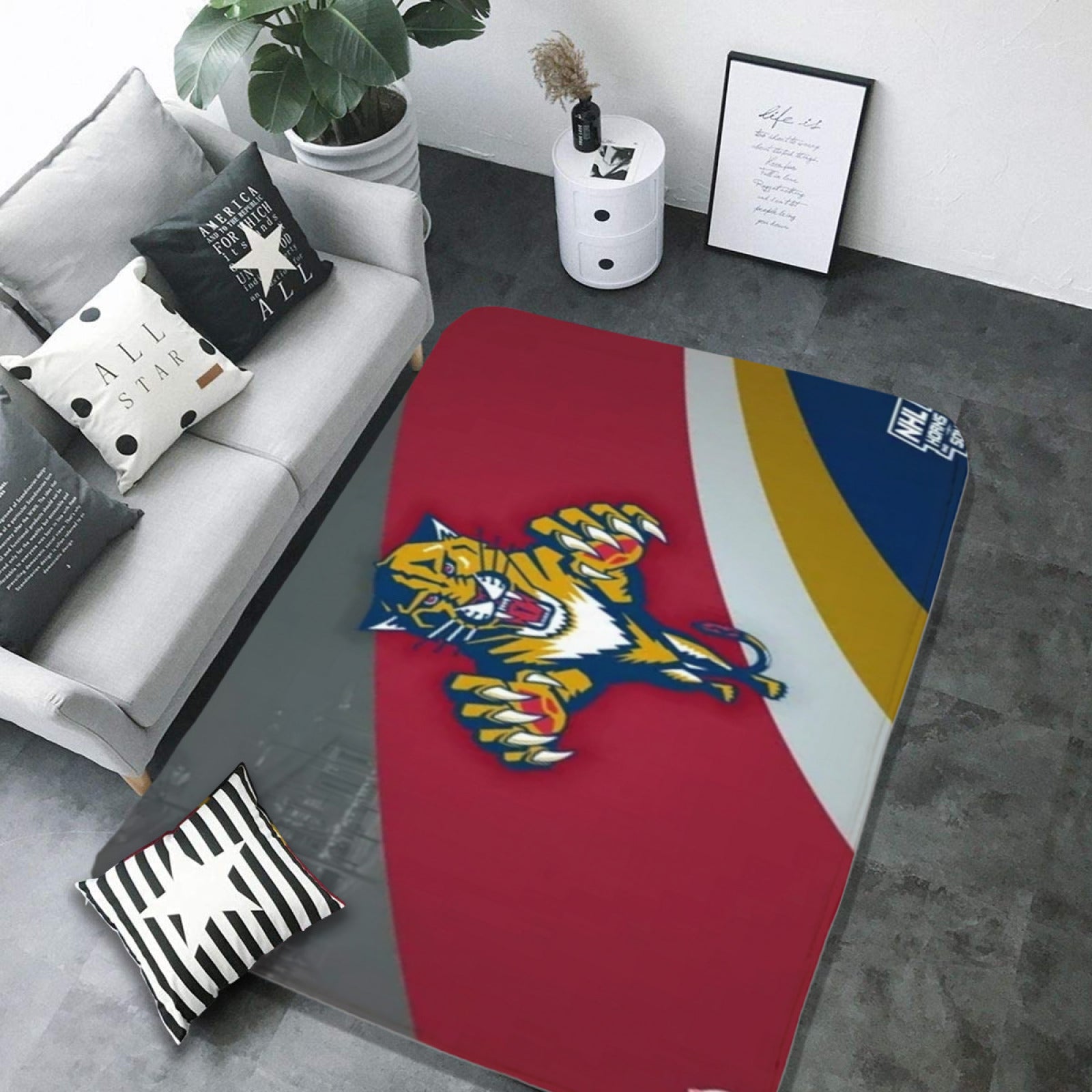 Florida Panthers Hockey Rugs Bedroom Living Room Bathroom Carpet Mat Rug