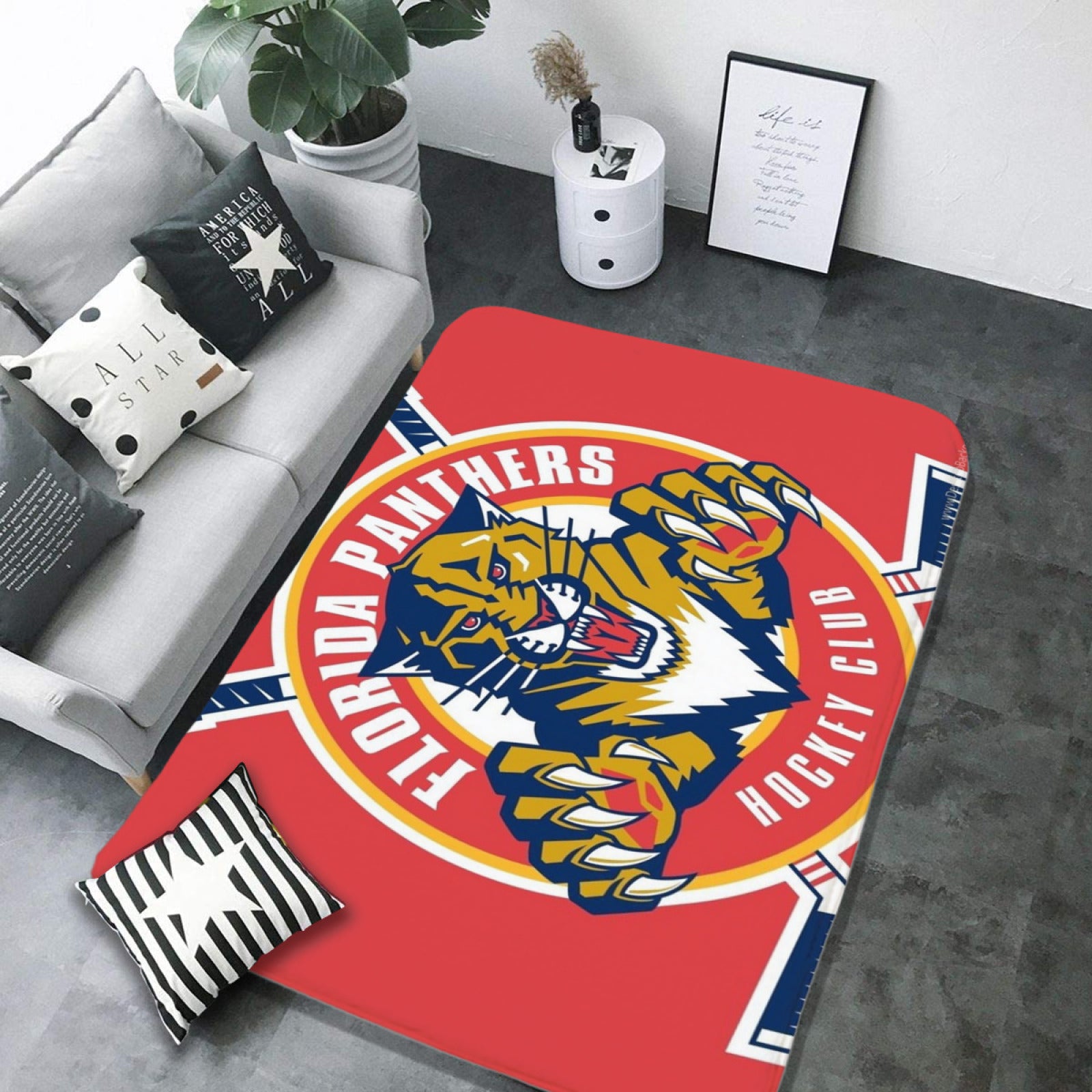 Florida Panthers Hockey Rugs Bedroom Living Room Bathroom Carpet Mat Rug