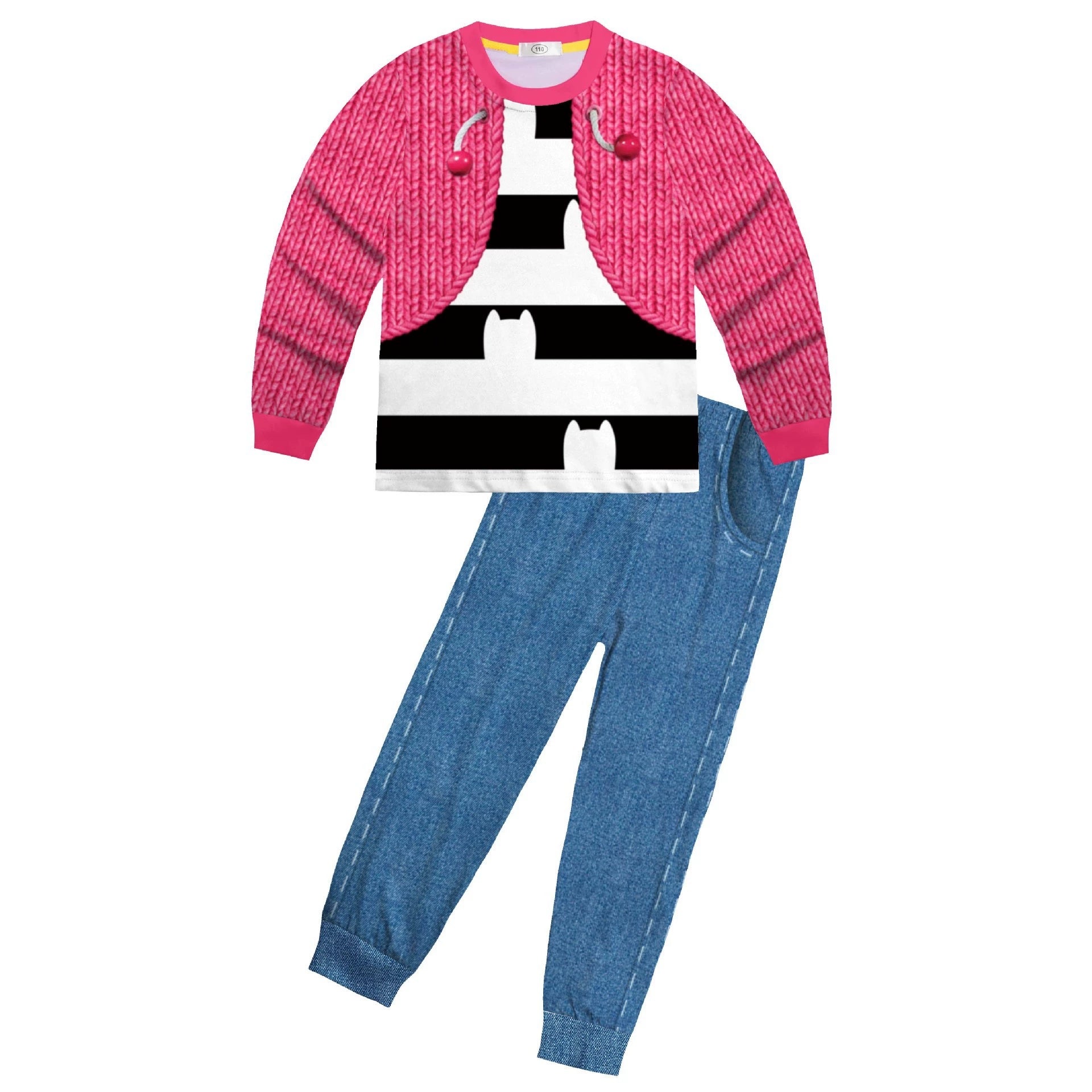 Gabby's Dollhouse Cosplay Costume  Boys Girls Long Sleeve Shirt Pants