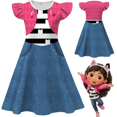 Gabby's Dollhouse Cosplay Costume for Girls Halloween Fancy Dress