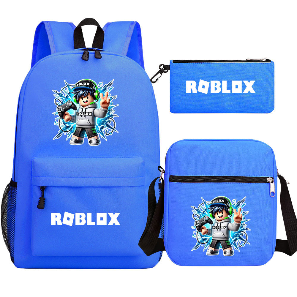 Game Roblox Schoolbag Backpack Shoulder Bag Pencil Case set for Kids Students