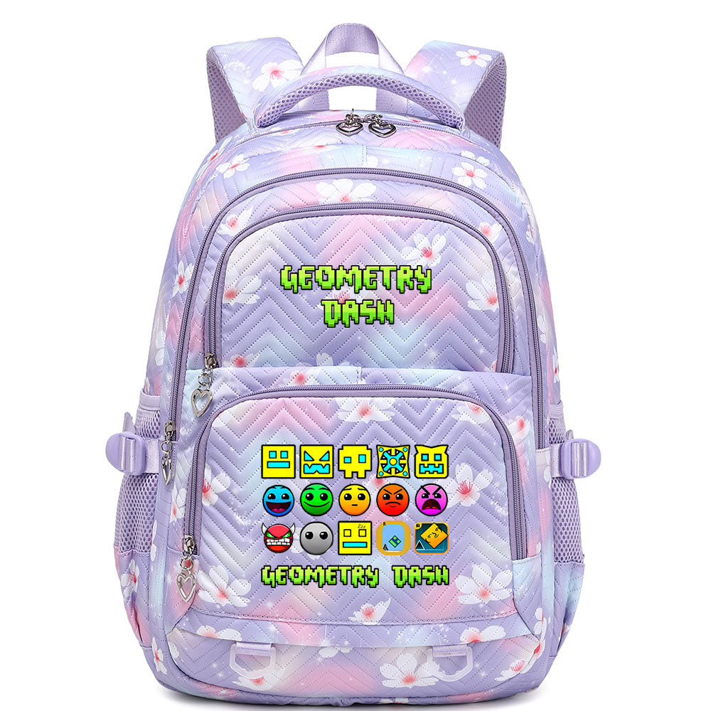 Geometry Dash Proof Backpack Notebook Travel Bags Casual School Bag For School Students