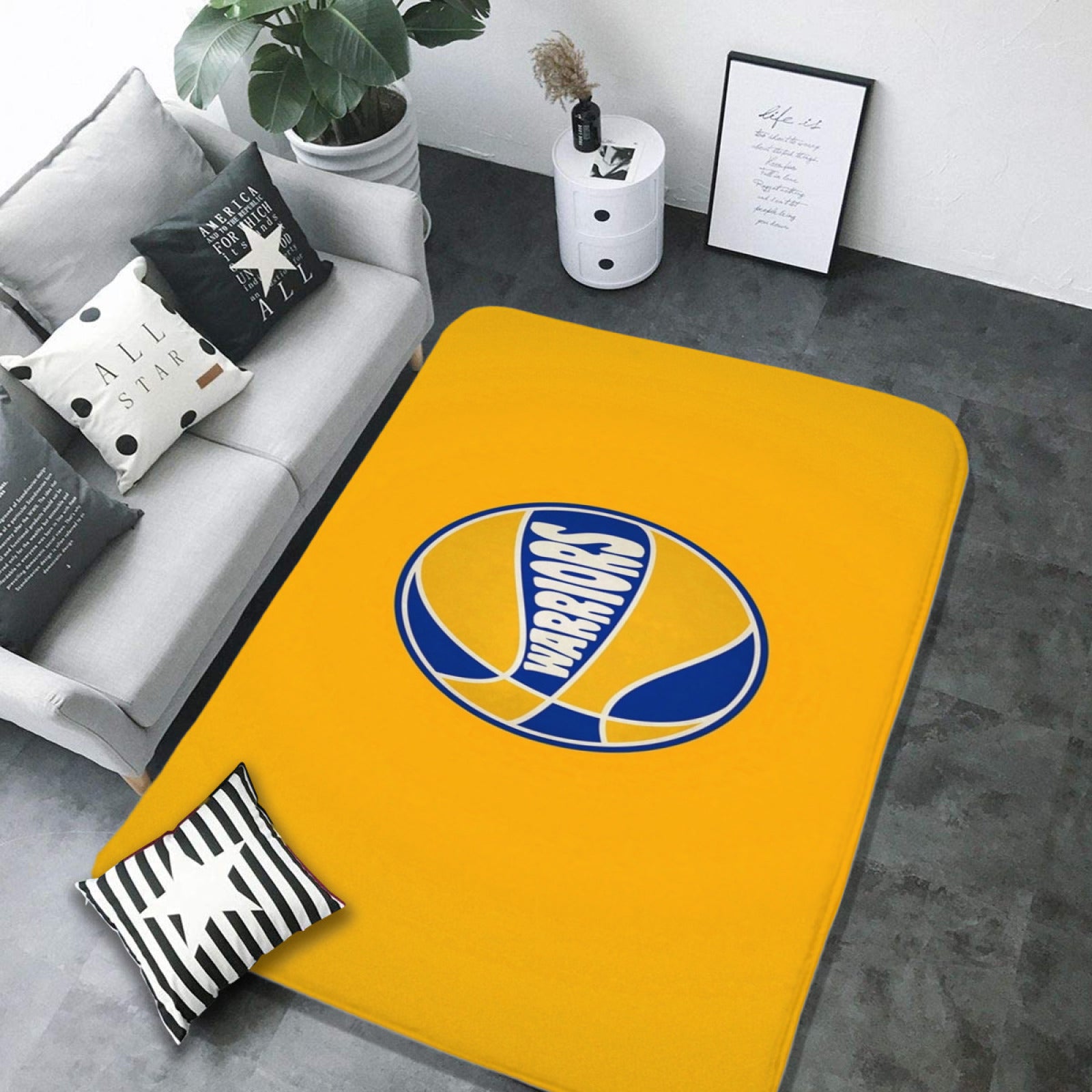 Golden State Basketball Warriors Rugs Bedroom Living Room Bathroom Carpet Mat Rug