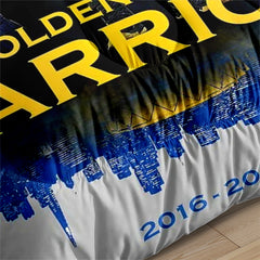 Golden State Basketball Warriors Comforter Pillowcases 3PC Sets Blanket All Season Reversible Quilted Duvet