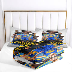 Golden State Basketball Warriors Comforter Pillowcases 3PC Sets Blanket All Season Reversible Quilted Duvet