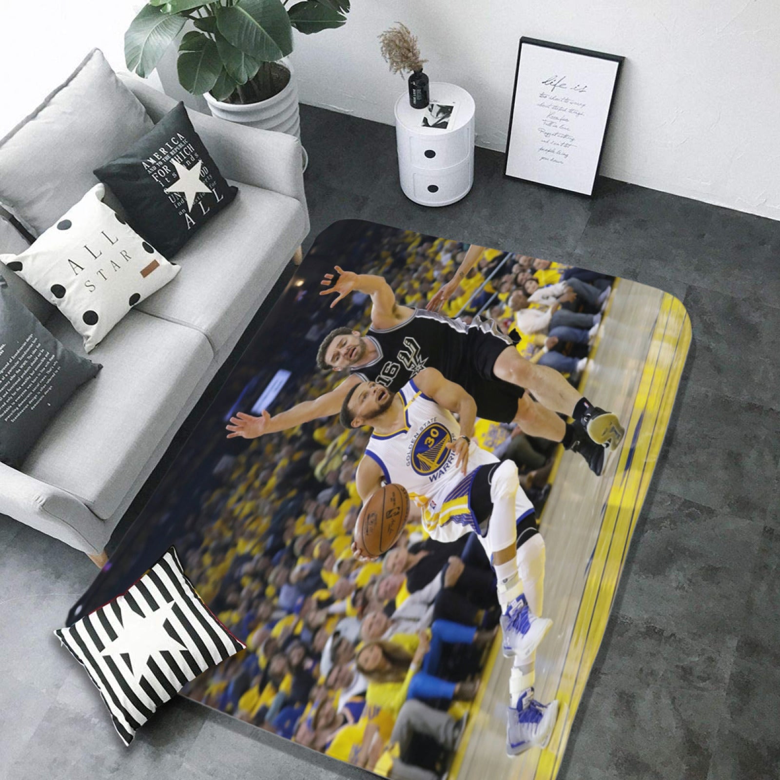 Golden State Basketball Warriors Rugs Bedroom Living Room Bathroom Carpet Mat Rug