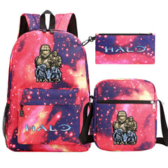 Halo Infinite Schoolbag Backpack Shoulder Bag Pencil Bag 3pcs set for Kids Students