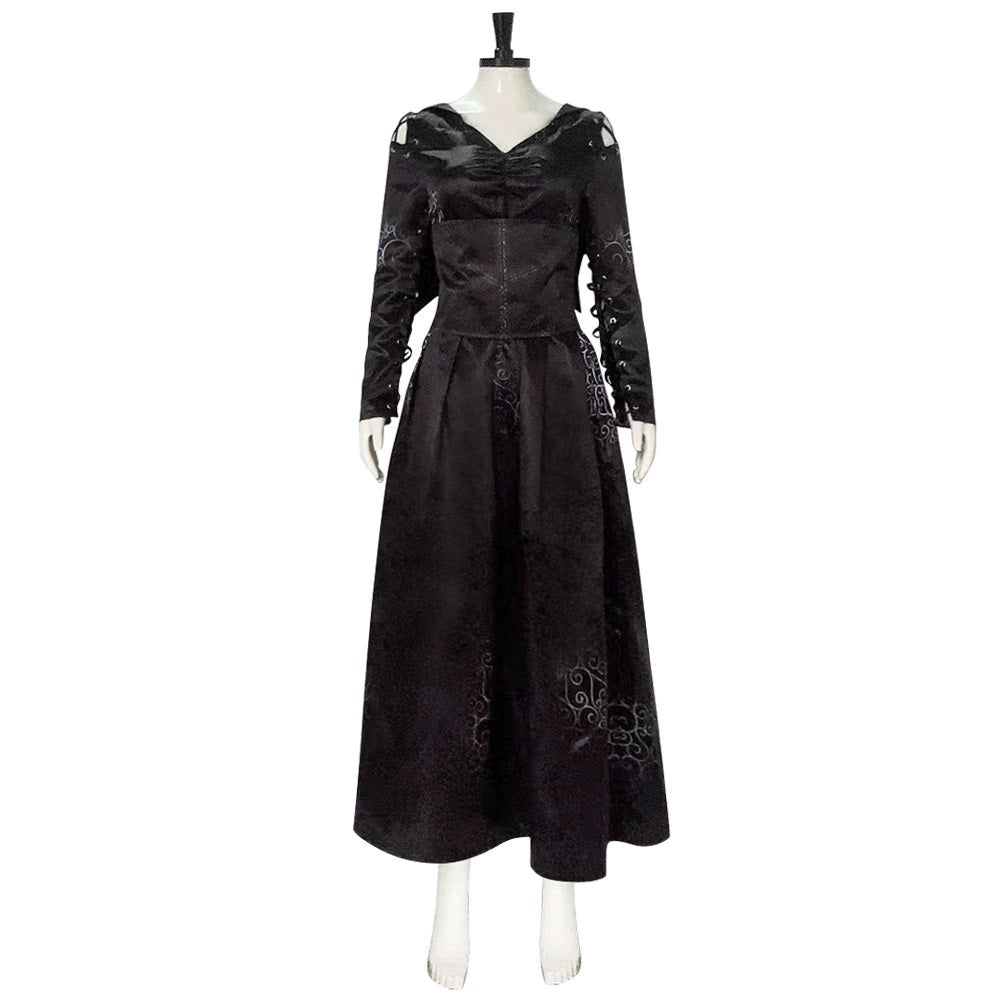 Harry Potter Bellatrix Lestrange Cosplay Costume Full Set for Halloween