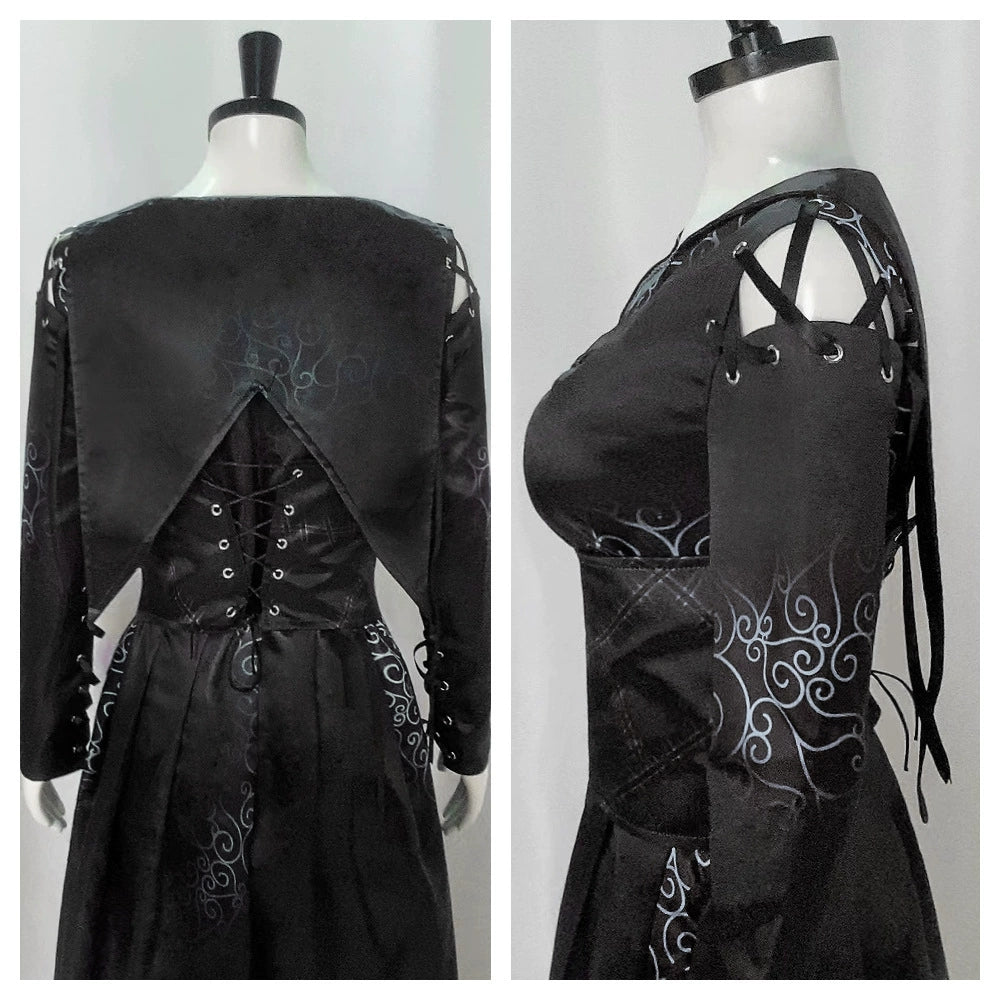 Harry Potter Bellatrix Lestrange Cosplay Costume Full Set for Halloween