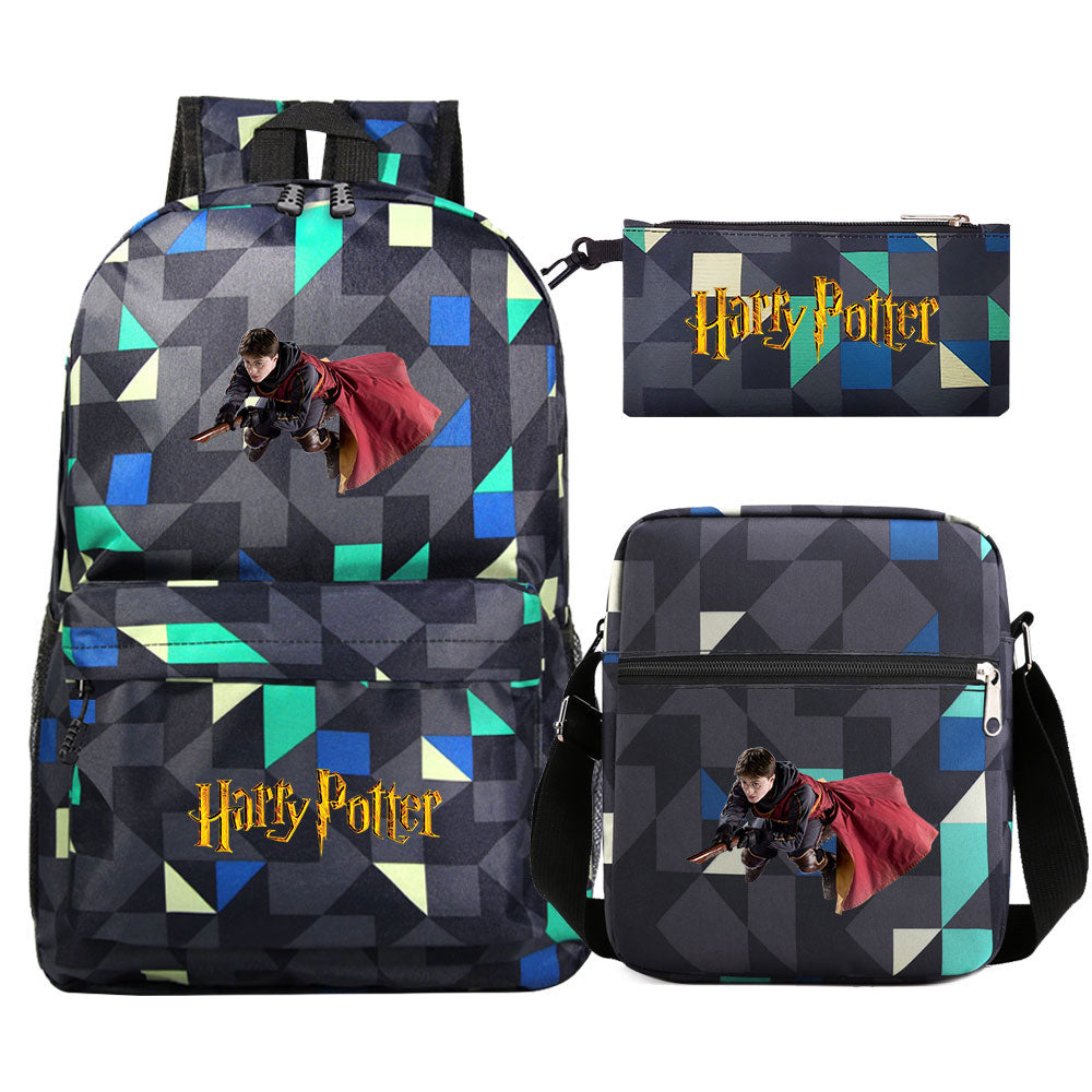 Harry Potter Schoolbag Backpack Shoulder Bag Pencil Bag Set Gift for Kids Students