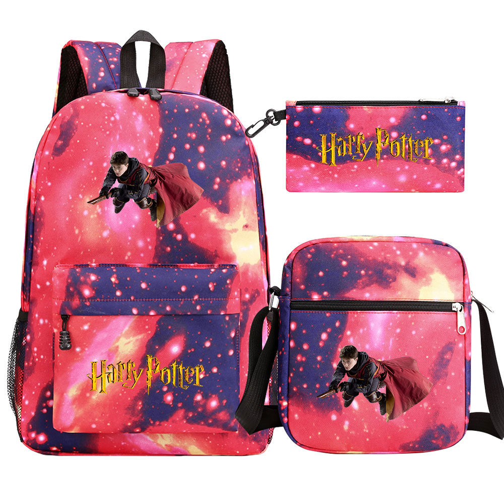 Harry Potter Schoolbag Backpack Shoulder Bag Pencil Bag Set Gift for Kids Students