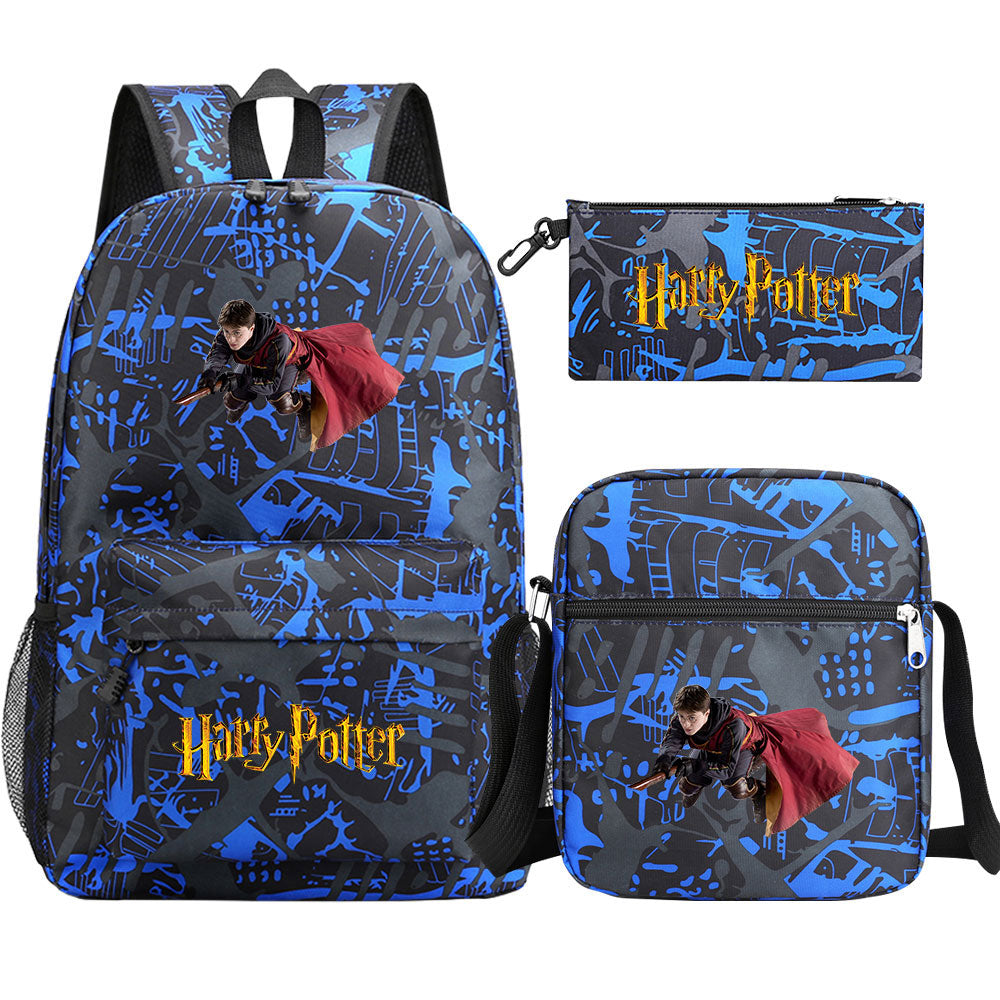 Harry Potter Schoolbag Backpack Shoulder Bag Pencil Bag Set Gift for Kids Students