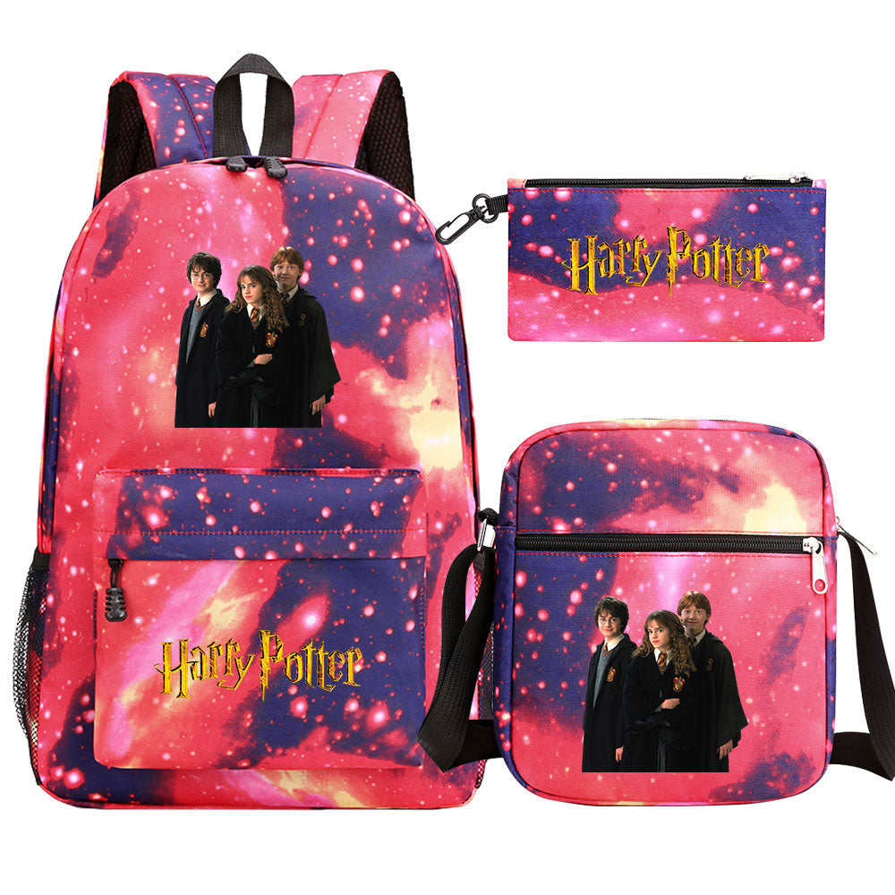 Harry Potter Schoolbag Backpack Shoulder Bag Pencil Bag Set Gift for Kids Students