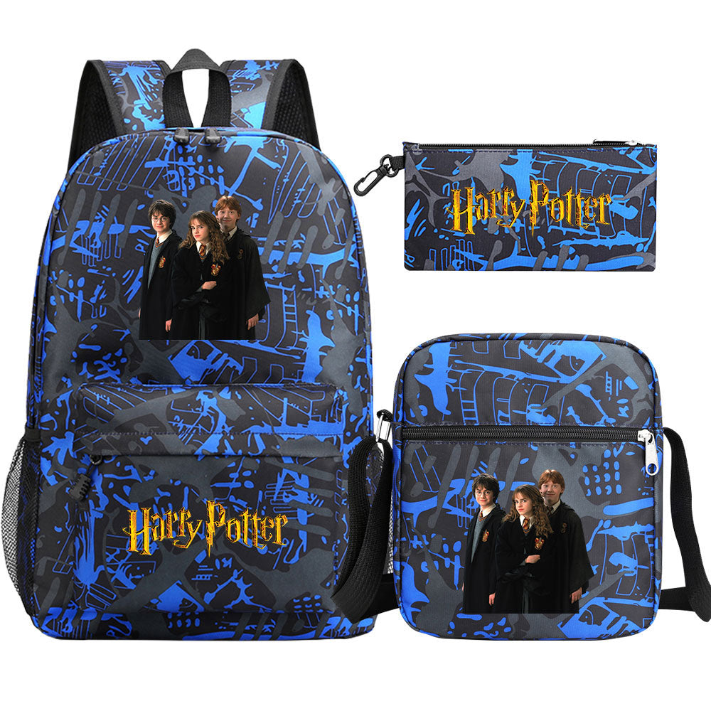 Harry Potter Schoolbag Backpack Shoulder Bag Pencil Bag Set Gift for Kids Students