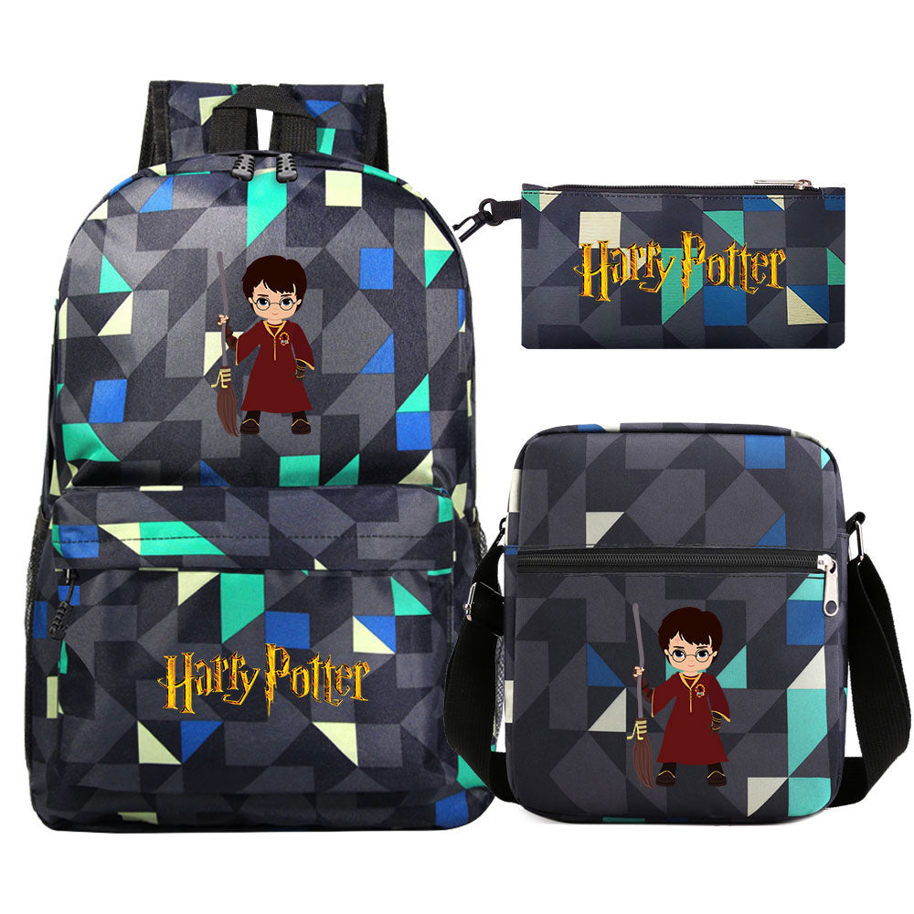 Harry Potter Schoolbag Backpack Shoulder Bag Pencil Bag Set Gift for Kids Students