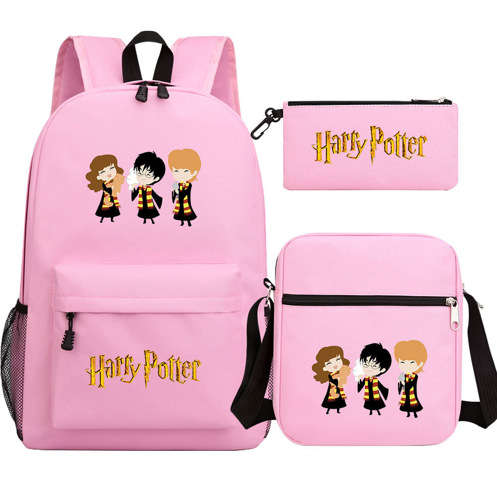 Harry Potter Schoolbag Backpack Shoulder Bag Pencil Bag Set Gift for Kids Students