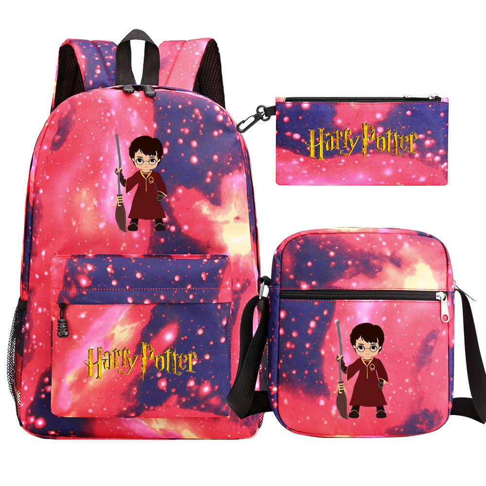 Harry Potter Schoolbag Backpack Shoulder Bag Pencil Bag Set Gift for Kids Students