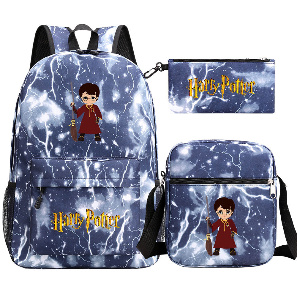 Harry Potter Schoolbag Backpack Shoulder Bag Pencil Bag Set Gift for Kids Students