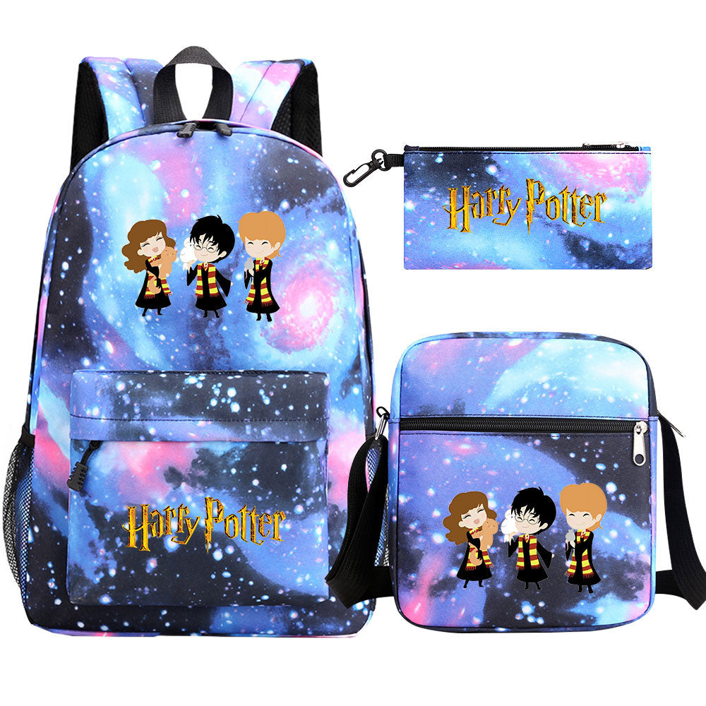 Harry Potter Schoolbag Backpack Shoulder Bag Pencil Bag Set Gift for Kids Students