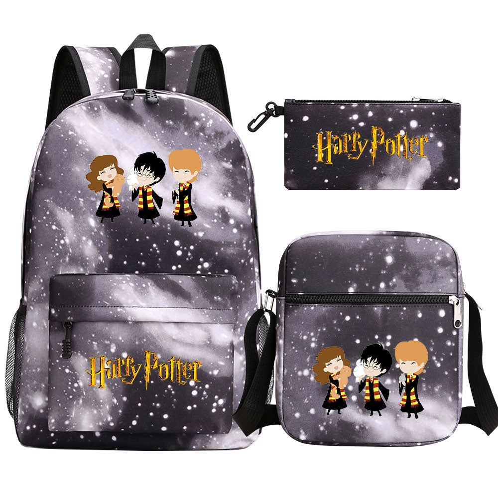 Harry Potter Schoolbag Backpack Shoulder Bag Pencil Bag Set Gift for Kids Students