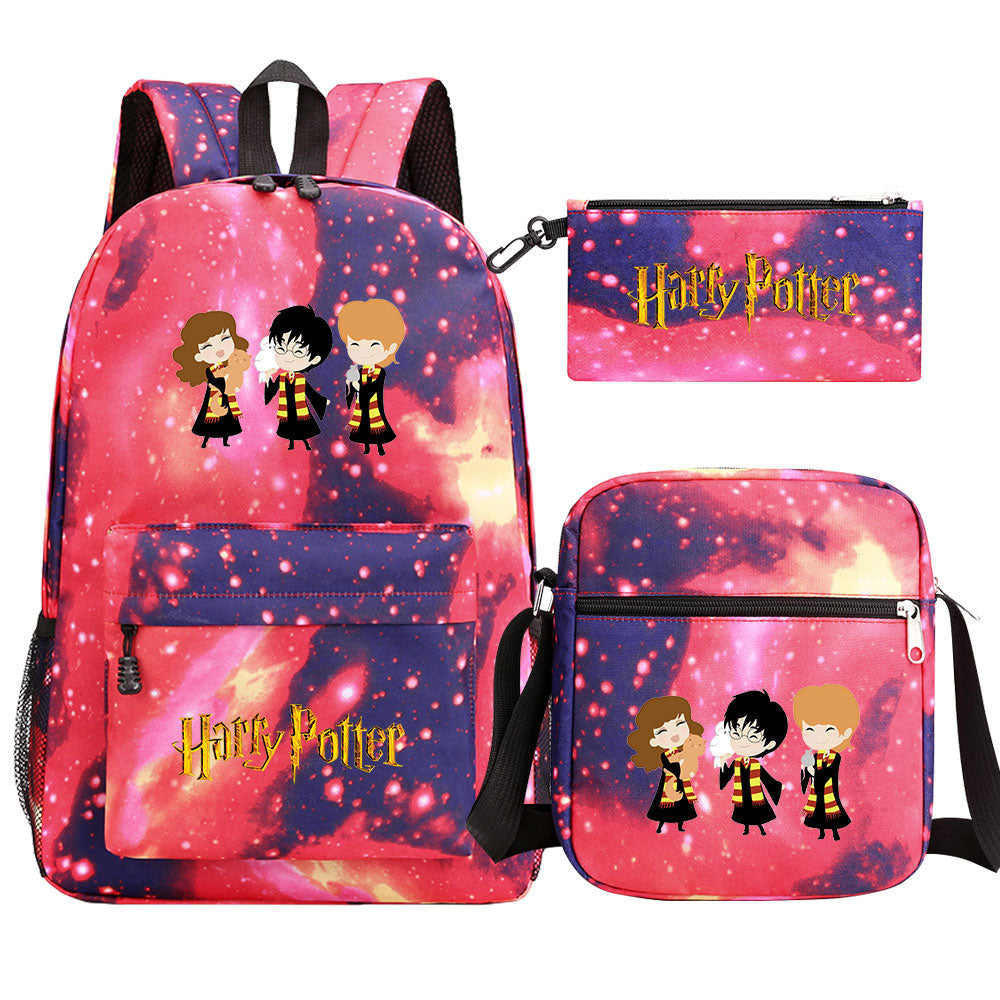 Harry Potter Schoolbag Backpack Shoulder Bag Pencil Bag Set Gift for Kids Students
